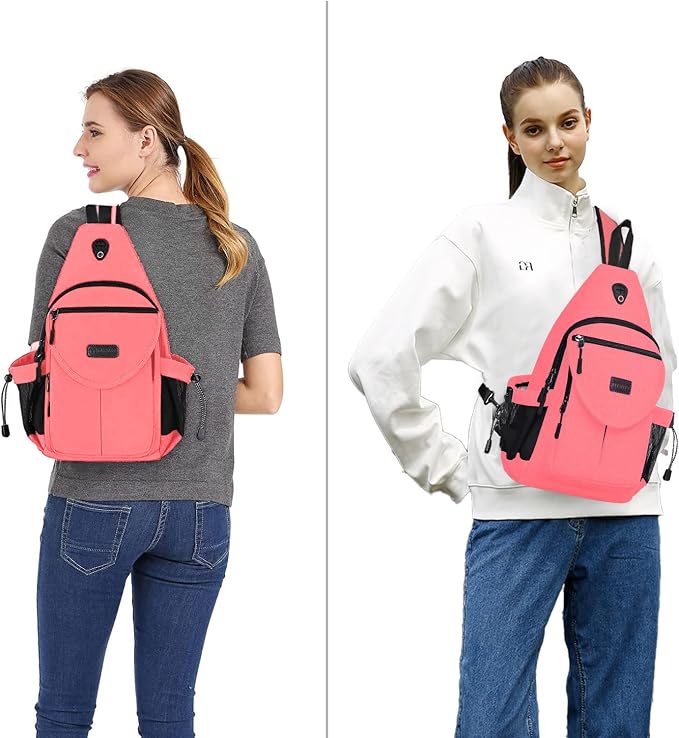 MOSISO Sling Backpack, Canvas Crossbody Hiking Daypack Bag - Image 6
