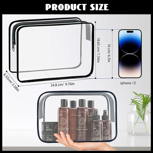 16 Pack Waterproof Cosmetic Bag TSA Approved Toiletry Bag, Portable Travel Pouch - Image 2