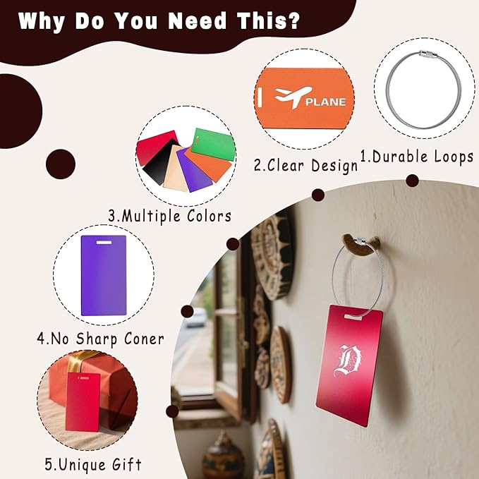 4 pcs Personalized Luggage Tags - Image 5