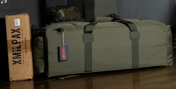 Large Military Duffle Bag Tactical Gear Load Out Bag Deployment Cargo Bag - Image 3