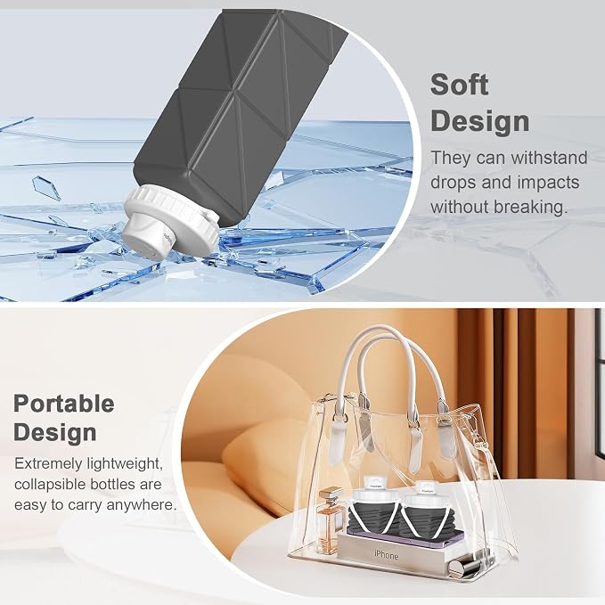 Collapsible Water Bottles Flexible Bpa Free Silicone Reusable Foldable Water - Image 4