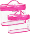 BAGSMART TSA Approved Toiletry Bag, 2 Pack Clear Makeup Cosmetic Bag Organizer by BAGSMART