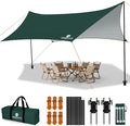 Camping Tarp with Poles & Retainer, 15x12.5FT Large Waterproof 210D Oxford by Unknown