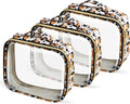 TSA Approved Travel Toiletry Bag, 3 Pack Clear Makeup Bags by FAYORORY