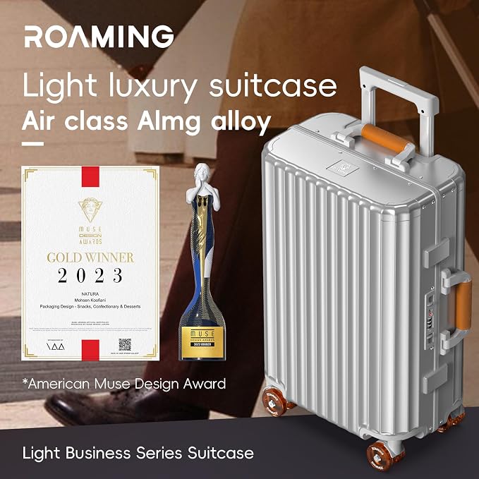 ROAMING 20 Inch Carry-On Luggage Durable All Aluminum Hardshell Suitcase - Image 2