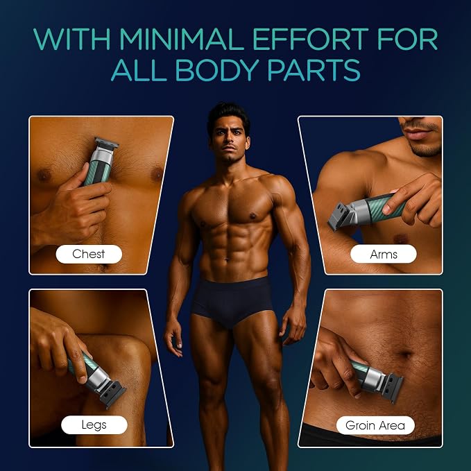 VOYOR Body Hair Trimmer for Men, Electric Razor, Versatile Groin & Body Trimmer - Image 5
