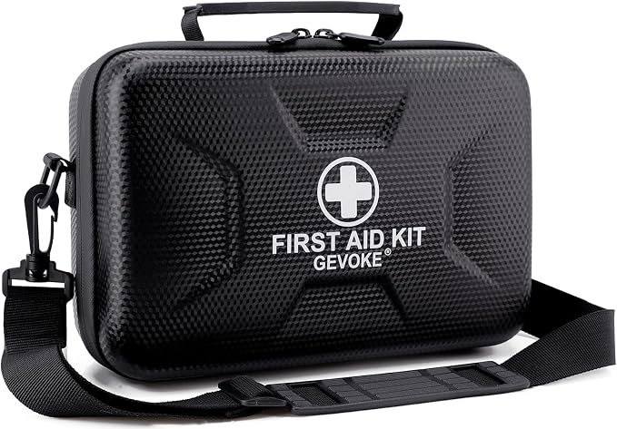 410 Piece Waterproof Hard Shell First Aid Kit by Gevoke