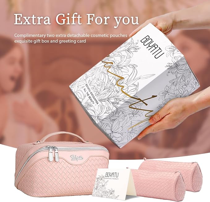 BOYATU Travel Makeup Bags for Women: Large Cosmetic Bag Waterproof - Image 6