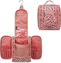 Narwey Small Hanging Cheetah Toiletry Bag Women Travel Makeup Bag Organizer by Narwey