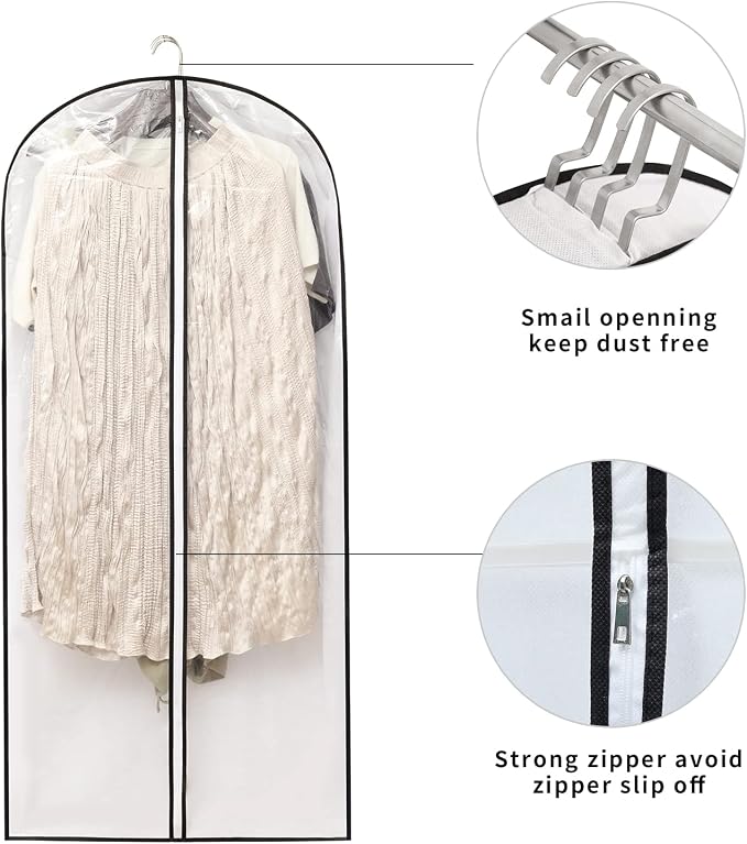 Hanging Clothes Storage with 4" Gusseted Garment Covers - Image 4