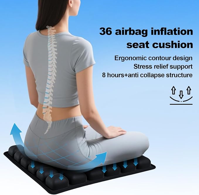 Travel Seat Cushion for Airplane – Inflatable 3D Air Cell Seat Cushions - Image 2