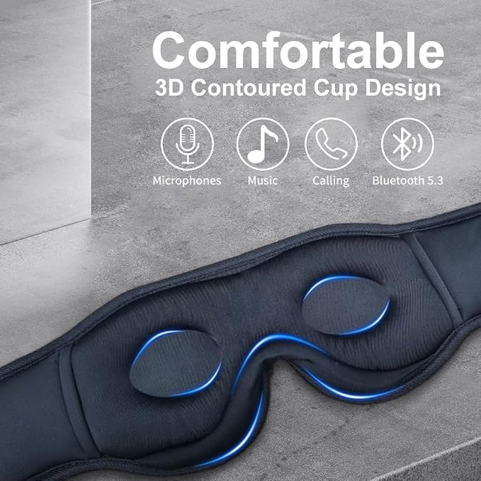 Bluetooth Sleep Mask Wireless Headphones 3D Bluetooth Eye Mask - Image 5