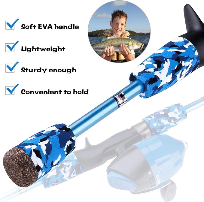 ODDSPRO Kids Fishing Pole Pink, Portable Telescopic Fishing Rod and Reel Combo - Image 3