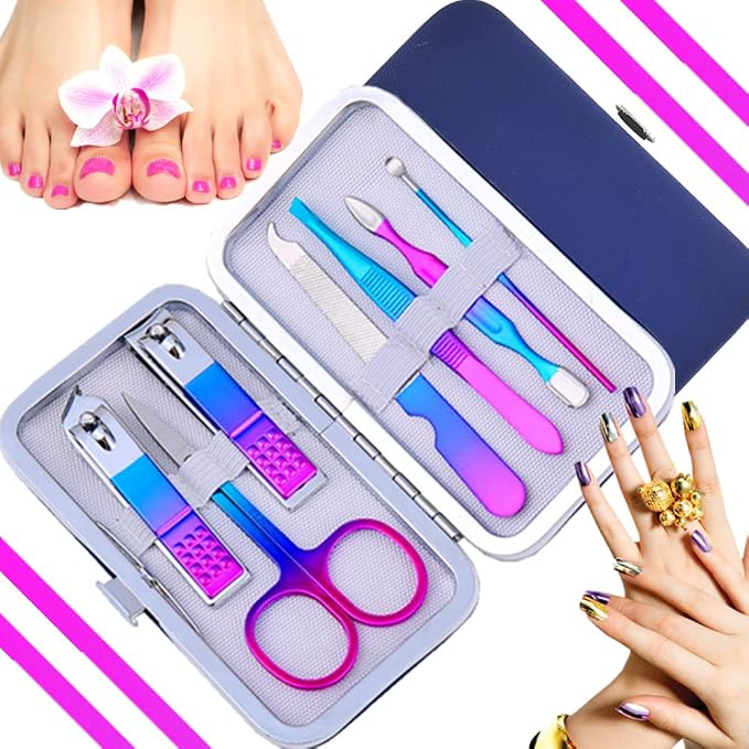 7pcs Manicure set, Nail Clippers Kit, Stainless Steel Manicure Kit, Nail - Image 3