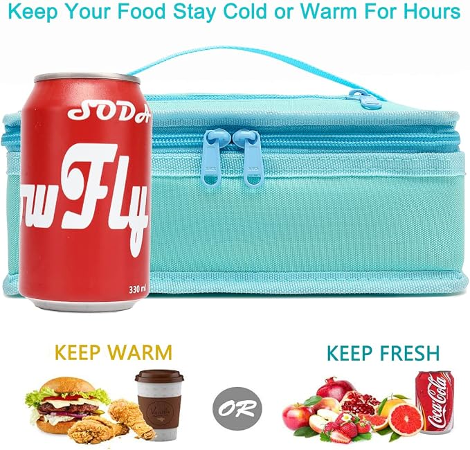 FlowFly Small Insulated Lunch box Portable Soft Bag Mini Cooler Thermal Meal - Image 3