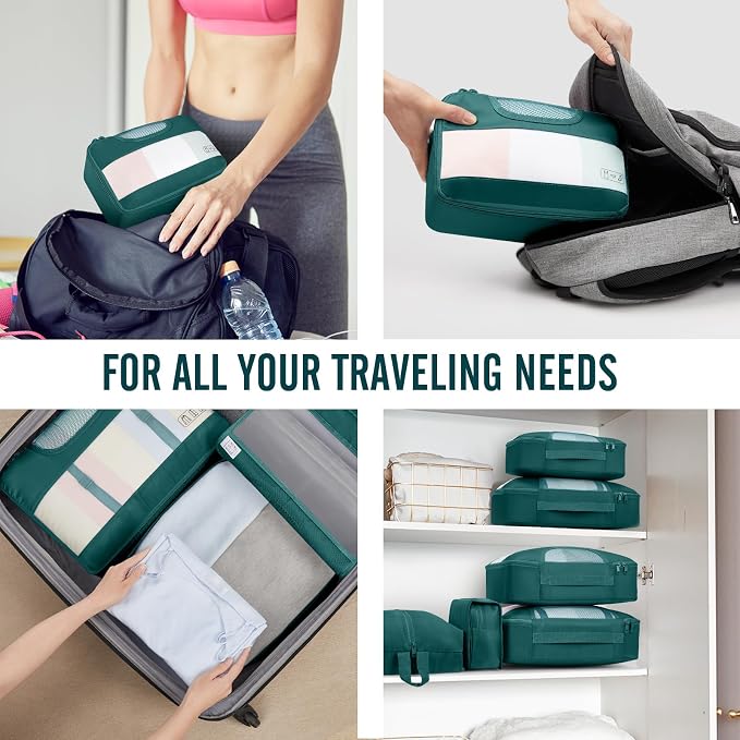 Veken 10 Set Packing Cubes for Travel Essential, Suitcase Organizer Bags in 4 - Image 7