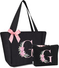 Vavabox Tote Bag, A-Z Initial Monogrammed Waterproof Tote Bag, Bridesmaid Gifts by Vavabox