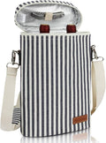 ZORMY 2 Bottle Wine Tote Carrier, Dark Blue, 750 mL Capacity, Polyester Material by ZORMY