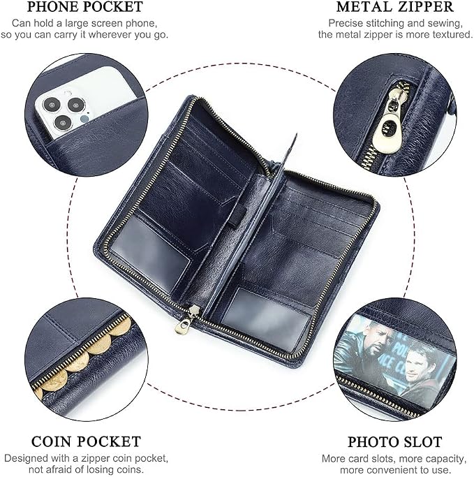 CONTACTS Passport Wallet Leather Family Passport Holder - Image 5