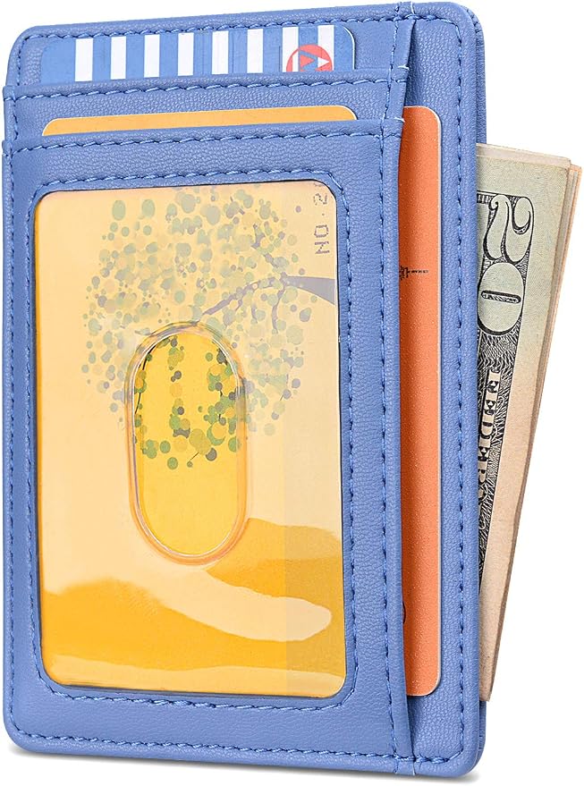 Buffway Slim Minimalist Front Pocket RFID Blocking Leather Wallets - Image 2