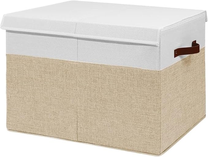 Large Toy Storage Box with Lid, Collapsible Sturdy Toys Storage Organizer Chest - Image 9