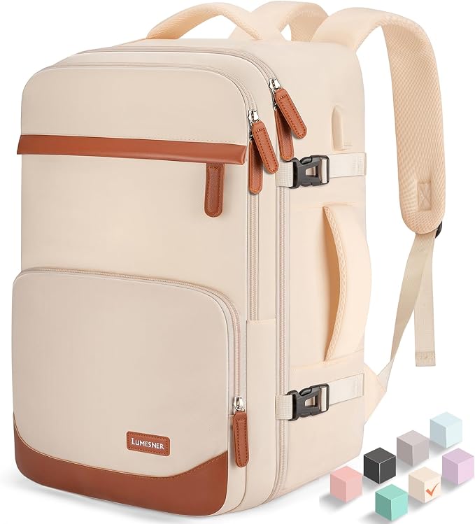 40L Travel Backpack with USB Charging Port, Water-Resistant Carry On Backpack by Velaybor