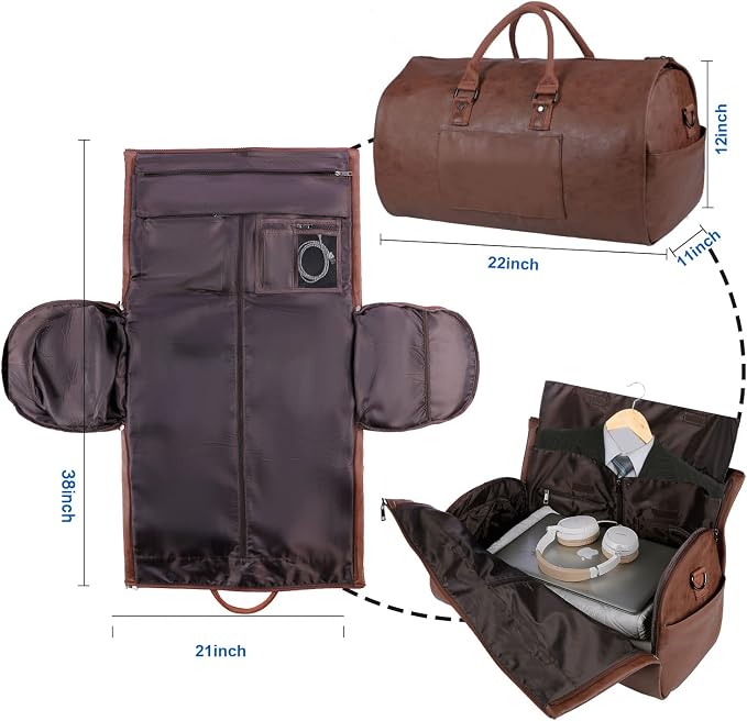 seyfocnia Convertible Travel Garment Bag, Carry on Garment Duffel Bag - Image 2