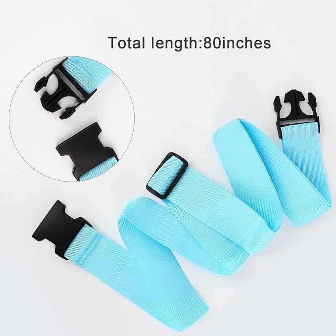 4Pcs Luggage Straps for Suitcase Travel Accessories TSA Approved, 80In Long - Image 3