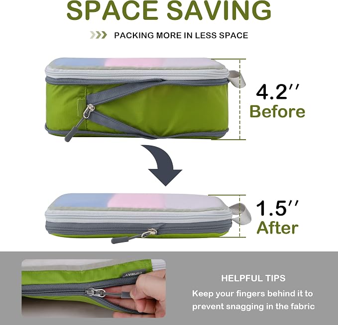 Cipway Compression Packing Cubes, See Through Mesh Luggage Organizer Bags - Image 3