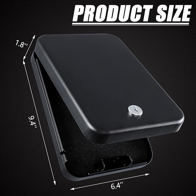 Dalmbox Gun Safe for Pistols Small Handgun Lock Box - Image 2