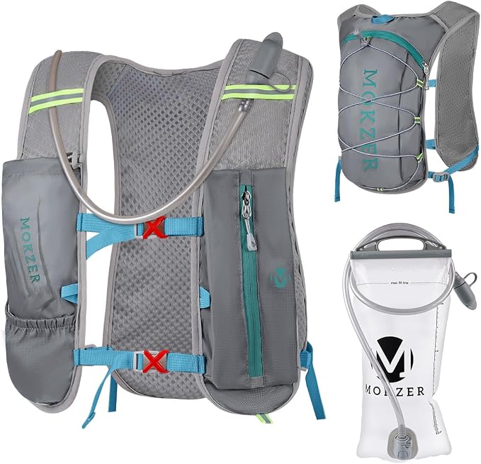 Running Hydration Vest with a 2L Water Bladder, Hydration Pack Lightweight by mokzer