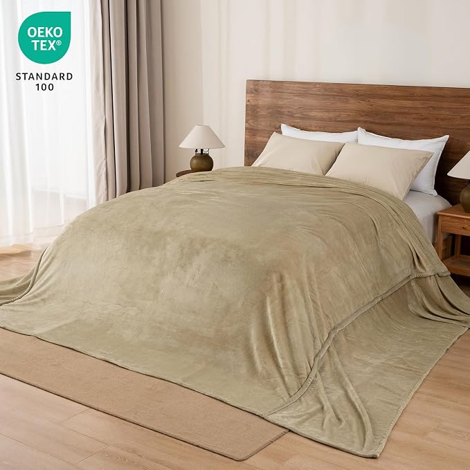 PHF Oversized King Fleece Blanket 120"x120", No Shed No Pilling Big Soft Blanket - Image 5