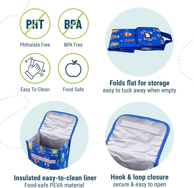 Wildkin Kids Insulated Lunch Bag – Reusable, School & Travel - Image 5