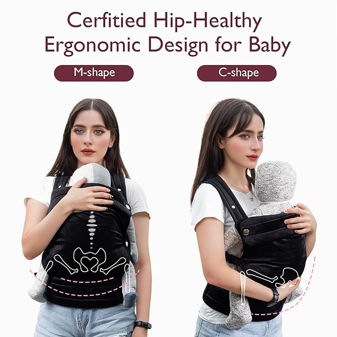 Baby Carrier for Newborn to Toddler, Cozy Baby Wrap Carrier 7-35 lbs, Ergonomic - Image 5