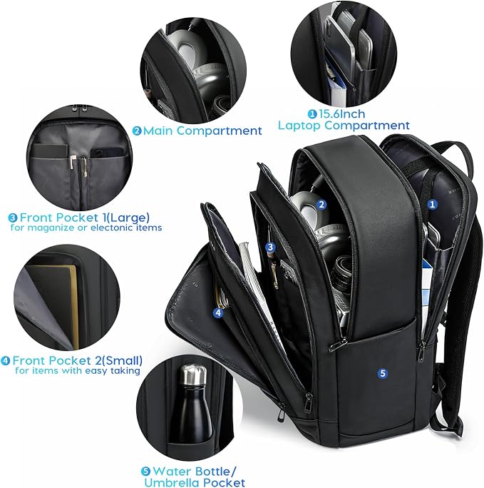 BANGE 28L Lightweight Backpack, 15.6-inch Laptop Travel Backpacks, Unisex - Image 2