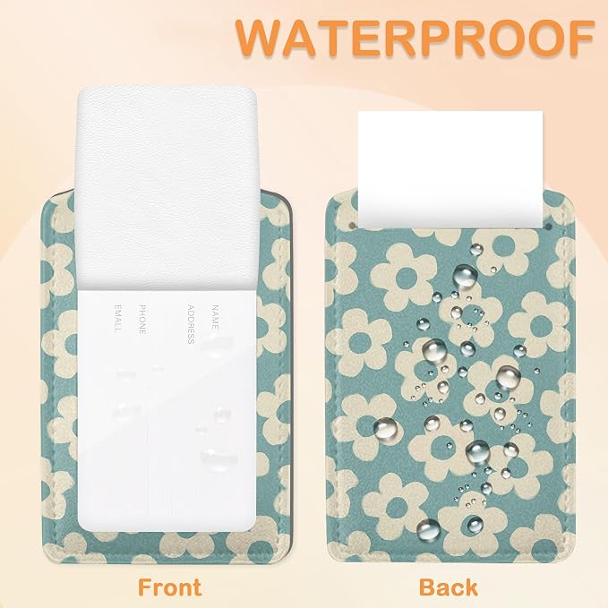 Vintage Cream Daisy 3 Pack PU Leahter Luggage Tag - Image 3
