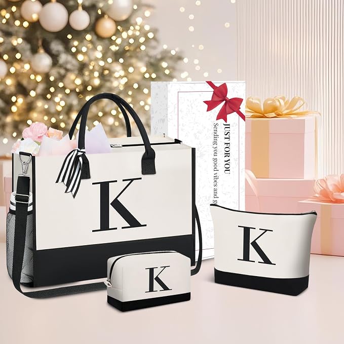 BAGAIL Initial Tote Bag, Personalized Birthday Gifts - Image 4