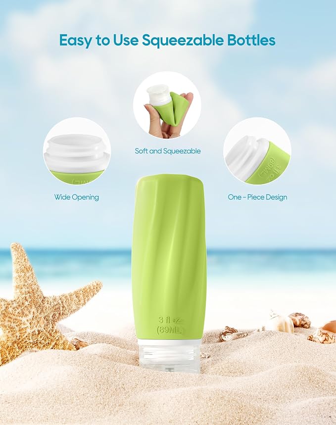 Morfone Travel Bottles Set for Toiletries, Tsa Approved Travel Size Containers - Image 2