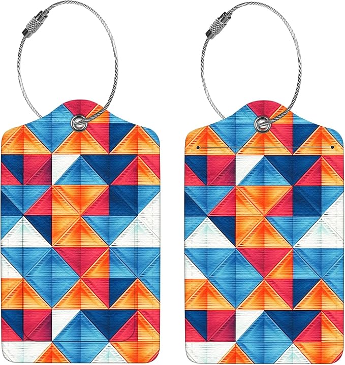 2 Pcs Luggage Tags for Suitcases, PU Leather Cruise Ship Luggage Tags - Image 4