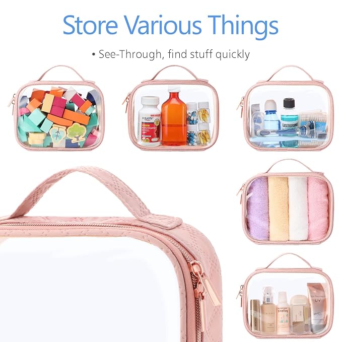 PACKISM TSA Approved Toiletry Bag, 3 Pack Clear Makeup Bags - Image 7