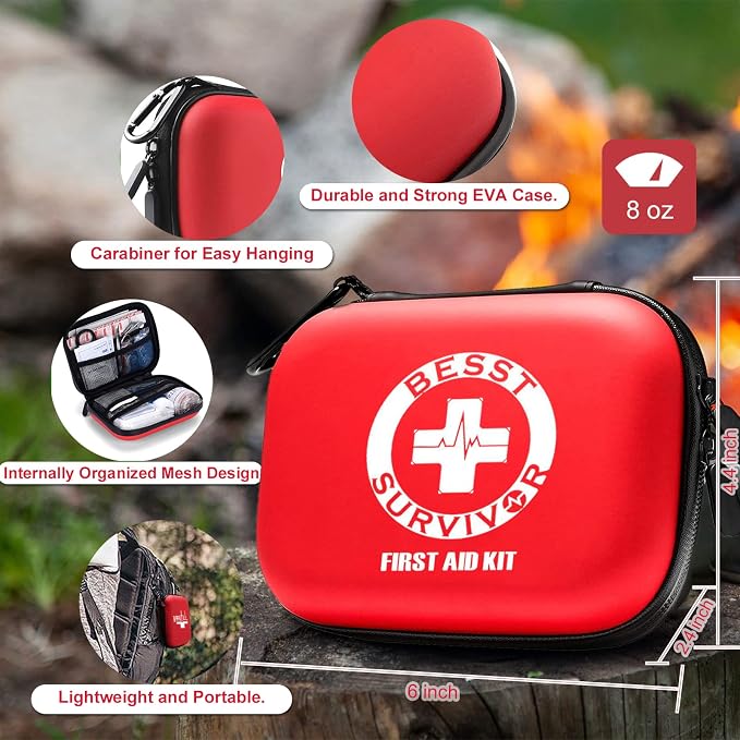 Mini First Aid Kit -Small Waterproof Hard Shell Medical Kit - Image 2