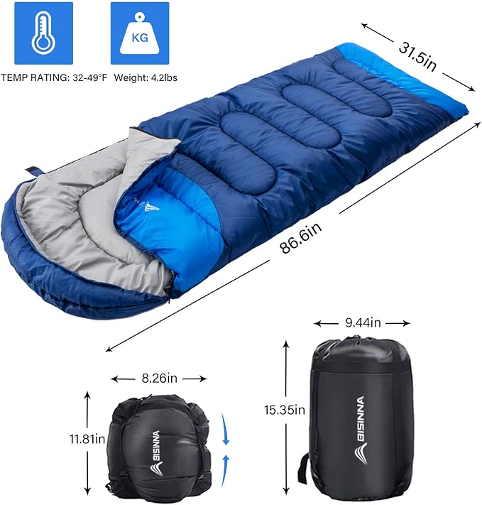BISINNA Sleeping Bag with Pillow - Image 2