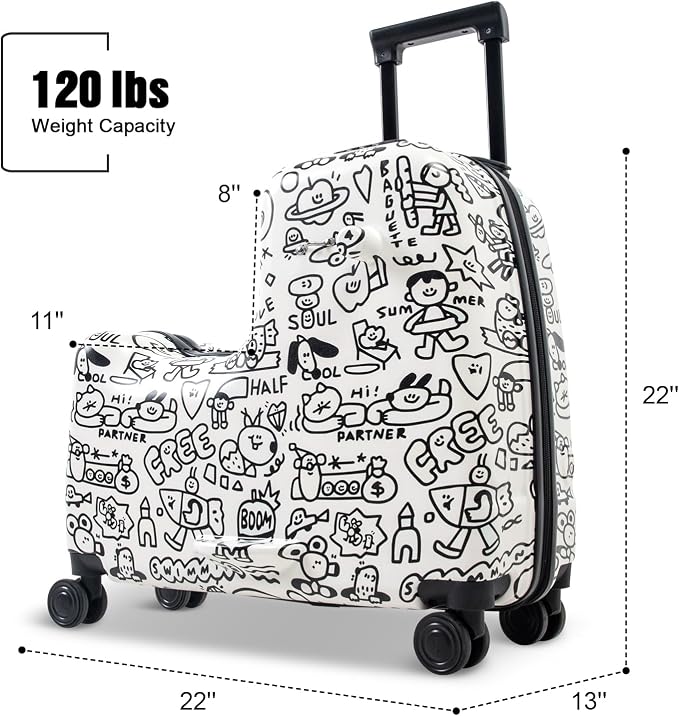 Apelila DIY Coloring Ride On Suitcase - Image 7