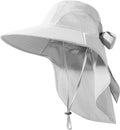 Womens Sun Hat UV Protection, Foldable Waterproof Wide Brim Bucket Hats by DOCVIT