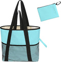 Sandproof Beach Bag with Zipper by NBIAN