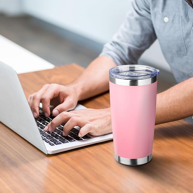 20oz Tumbler with Straw and Brush, Stainless Steel Vacuum Insulated tumbler - Image 5