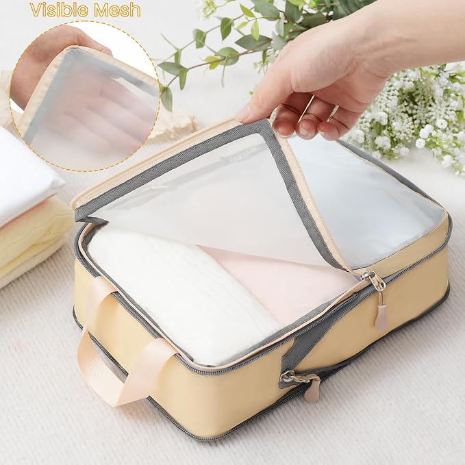 BAGAIL 6 Set Ultralight Compression Packing Cubes Packing Organizer - Image 6