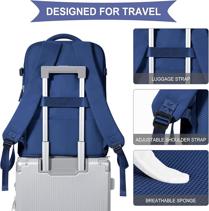 coowoz Large Travel Backpack for Women Men, Carry On Backpack, Hiking Backpack - Image 5