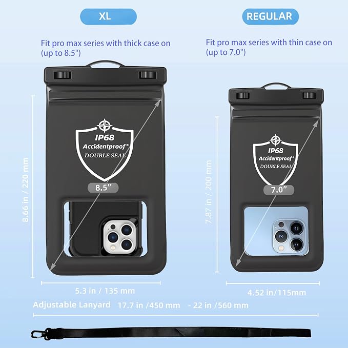 AiRunTech Large Waterproof Phone Pouch, River Lake Essential Accessories - Image 7