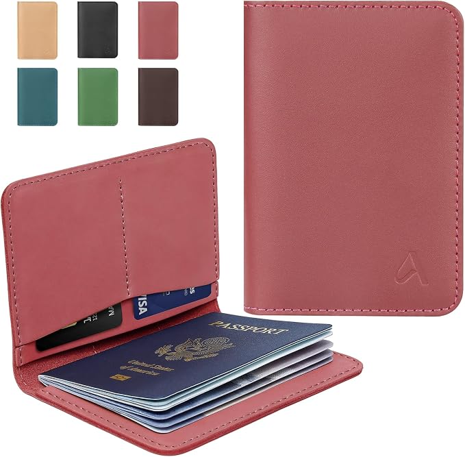 ALLIVE Passport Holder for Travel Women Men, Genuine Leather Passport Cover by ALLIVE